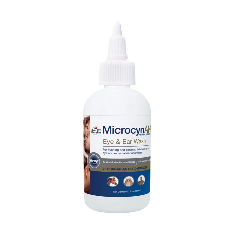 Manna Pro MicrocynAH Ear & Eye Wash For Pets - 3 oz - Supplies - 095668570705