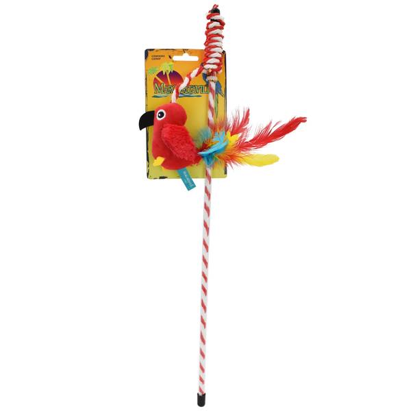 Margaritaville wand w red bird catnip cat toy