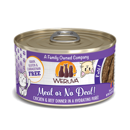 Meal or no deal Weruva chicken and beef 3 oz canned cat food