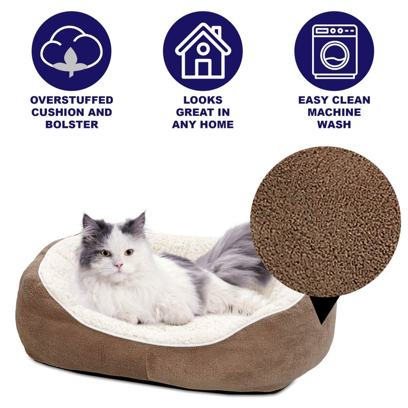 Midwest Homes for Pets Cuddle Cat Bed - Taupe - Small - 027773019169