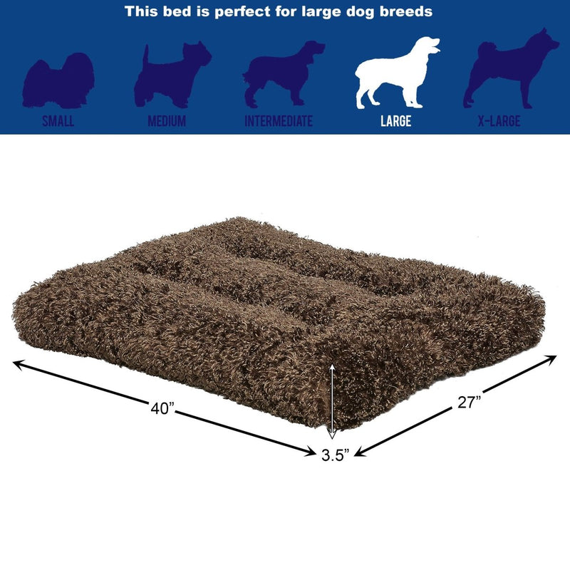 Midwest Homes for Pets Deluxe Dog Beds - Super Plush Dog & Cat Beds Ideal for Dog Crates - 1 - Year Warranty - 42 - Inch, Cocoa - 027773018063