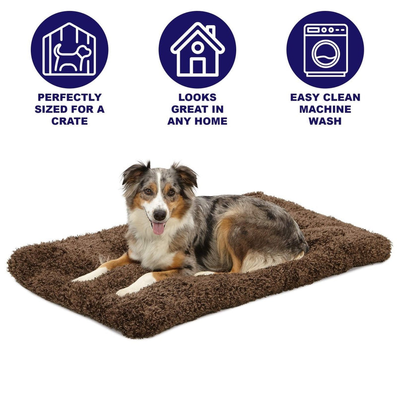 Midwest Homes for Pets Deluxe Dog Beds - Super Plush Dog & Cat Beds Ideal for Dog Crates - 1 - Year Warranty - 42 - Inch, Cocoa - 027773018063