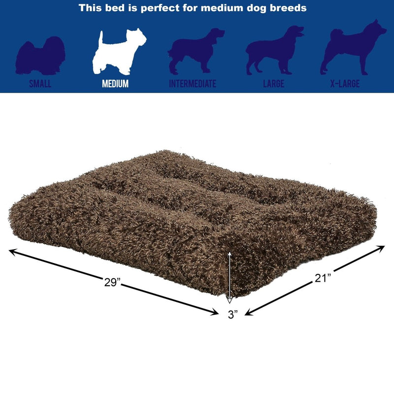 Midwest Homes for Pets Deluxe Dog Beds - Super Plush Dog & Cat Beds Ideal for Dog Crates - 1 - Year Warranty - Cocoa, 30 - Inch - 027773018049