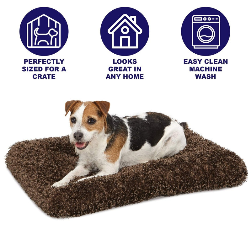 Midwest Homes for Pets Deluxe Dog Beds - Super Plush Dog & Cat Beds Ideal for Dog Crates - 1 - Year Warranty - Cocoa, 30 - Inch - 027773018049