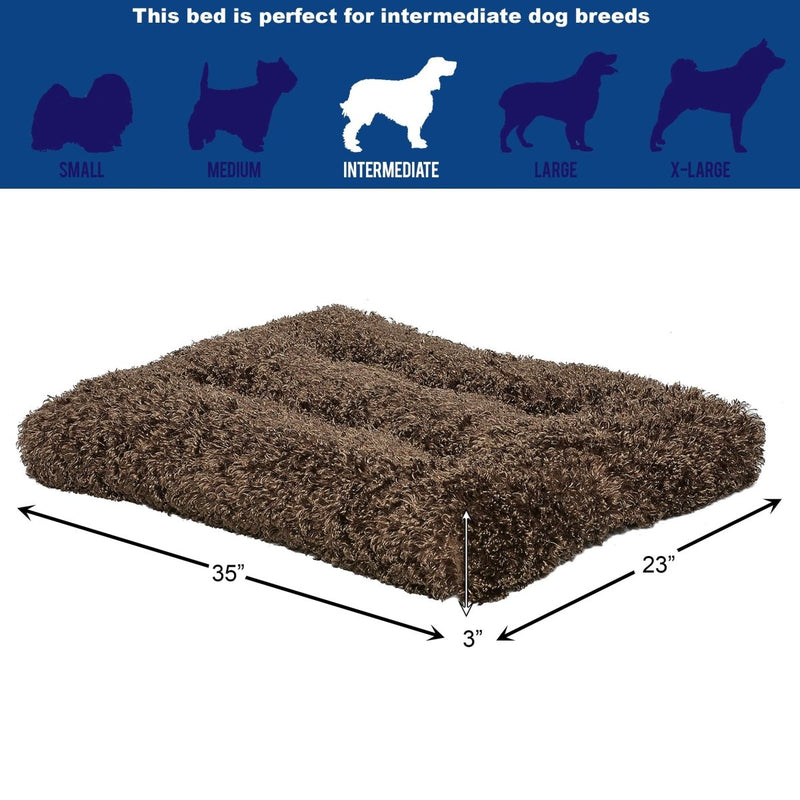 Midwest Homes for Pets Deluxe Dog Beds - Super Plush Dog & Cat Beds Ideal for Dog Crates - 1 - Year Warranty - Cocoa, 36 - Inch - 027773018056