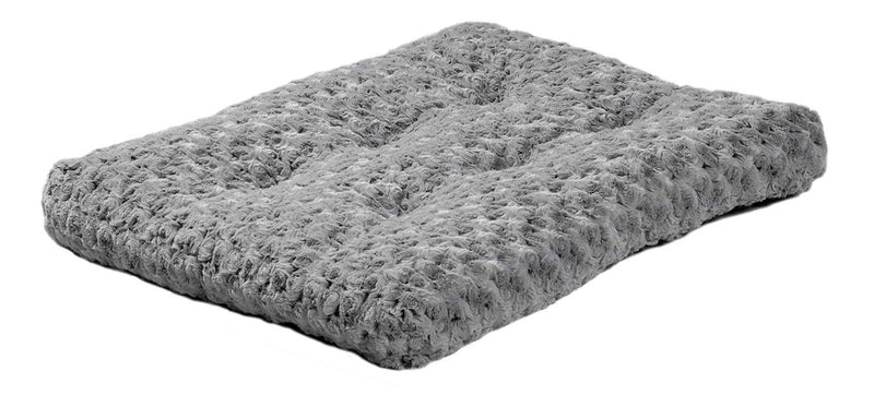 MidWest Homes for Pets Deluxe Dog Beds - Super Plush Dog & Cat Beds Ideal for Dog Crates - 1 - Year Warranty - Gray, 24 - Inch - 027773014324