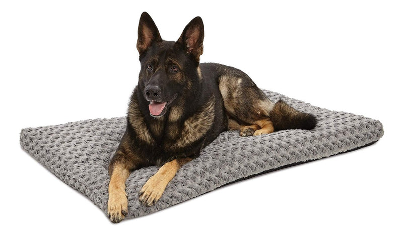 MidWest Homes for Pets Deluxe Dog Beds - Super Plush Dog & Cat Beds Ideal for Dog Crates - 1 - Year Warranty - Gray, 48 - Inch - 027773014362