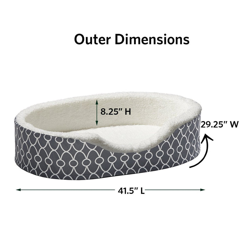 MidWest Homes for Pets Orthoperdic Egg - Crate Nesting Pet Bed For Large Dogs - Fabric Protector - XL Gray - 027773021223