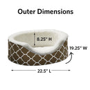 MidWest Homes for Pets Orthoperdic Egg - Crate Nesting Pet Bed For Small Breeds - Fabric Protector - Small Brown - 027773021063