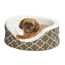 MidWest Homes for Pets Orthoperdic Egg - Crate Nesting Pet Bed For Small Breeds - Fabric Protector - Small Brown - 027773021063