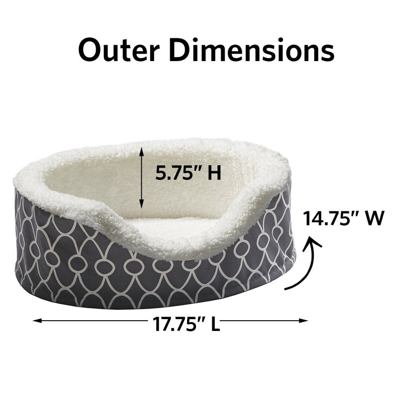 MidWest Homes for Pets Orthoperdic Egg - Crate Nesting Pet Bed For Small Breeds - Fabric Protector - XS Gray - 027773020981