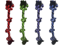 Multipet 4 knot rope dog toy blue tug dog toy