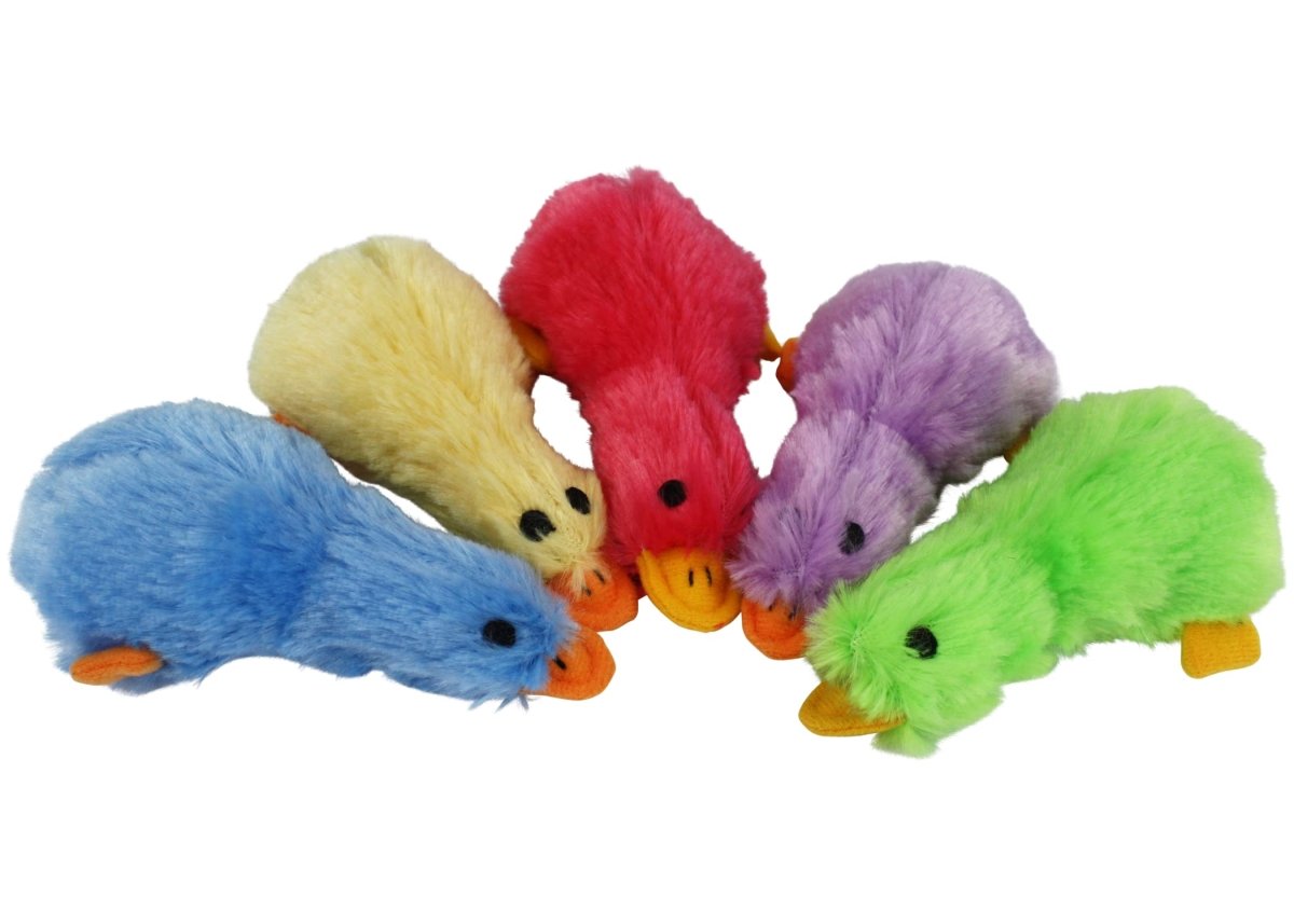 Multipet Duckworth Mini Plush Dog Toy, Assorted Colors, for small breeds - 784369377064