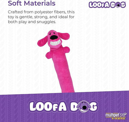Multipet loofa dog toy large purple