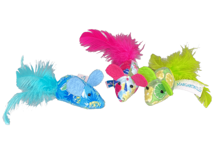 Multipet margaritaville catnip cat toy 3pack mice