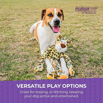 Multipet plush enuff swingin safari giraffe dog toy large