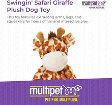 Multipet plush enuff swingin safari giraffe dog toy large
