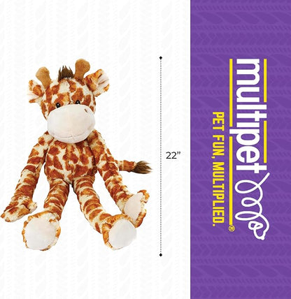 Multipet plush enuff swingin safari giraffe dog toy large