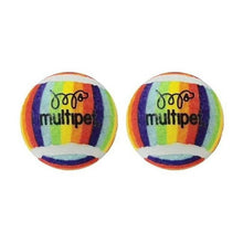 Multipet rainbow tennis balls for cats - 2 pack