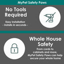 MYPET North States Safety Paws Grip & Glide Cabinet Locks | Works on Side - by - Side cabinets (3 - Pack, Gray) - 026107071743