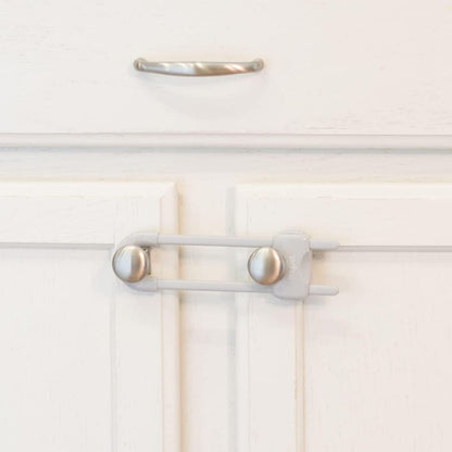 MYPET North States Safety Paws Grip & Glide Cabinet Locks | Works on Side - by - Side cabinets (3 - Pack, Gray) - 026107071743