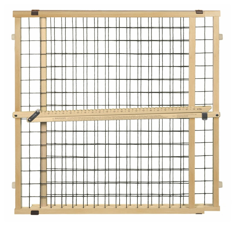 MYPET North States Wire Mesh Dog Gate - 29.5 - 50" Wide - Pressure Mount - Dog Gate 31" Tall - Expandable - Durable Dog Gates for Doorways - Sustainable Hardwood - door - 026107046147