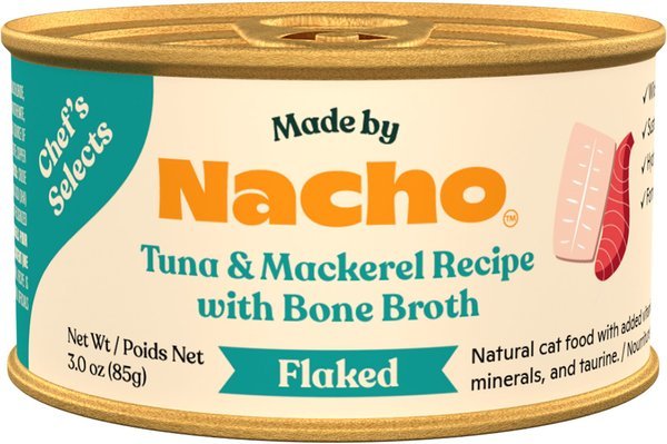 Nacho tuna and mackerel recipe with bone broth 3oz