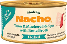 Nacho tuna and mackerel recipe with bone broth 3oz