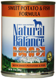 Natural Balance Fish Sweet Potato Formula Dog Food 13 - Ounce Can - 723633001564