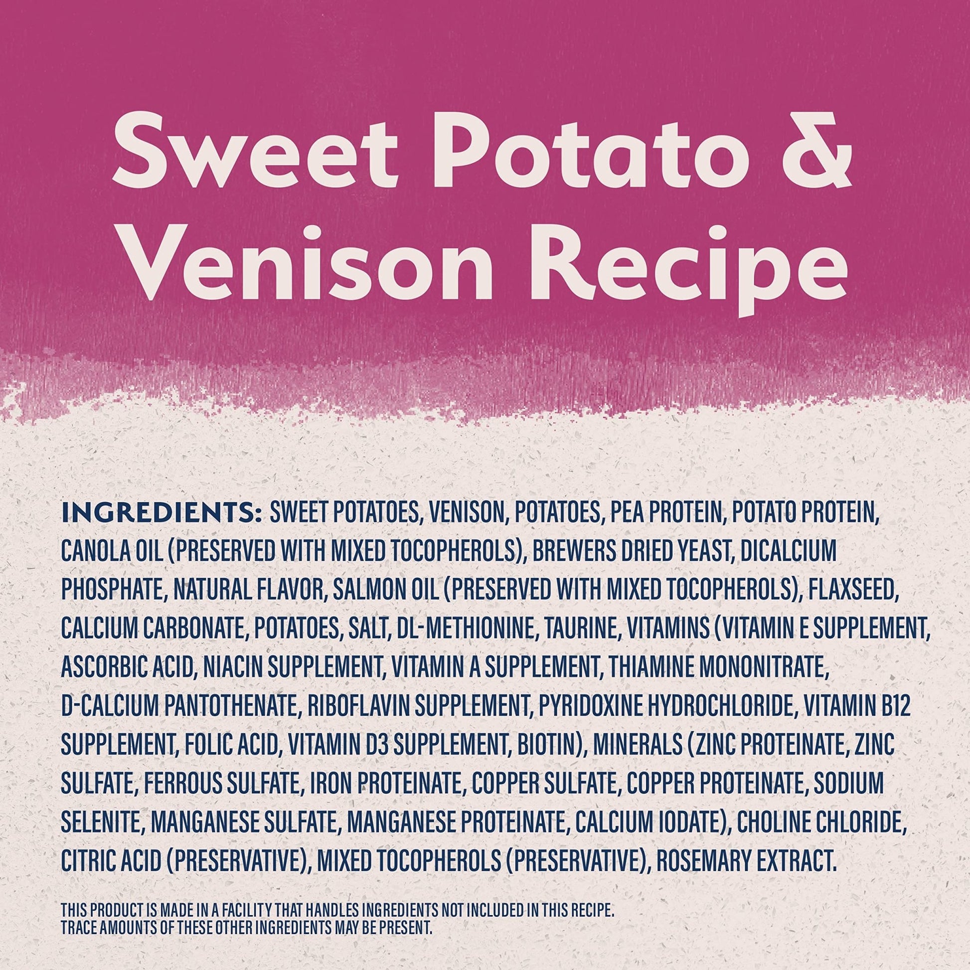 Natural Balance Limited Ingredient Adult Grain - Free Dry Dog Food, Reserve Sweet Potato & Venison Recipe, 4 Pound (Pack of 1)