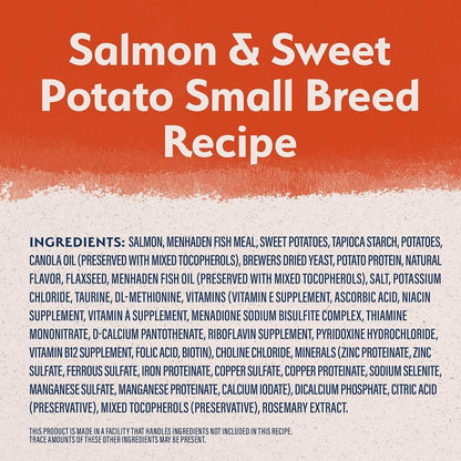 Natural Balance Limited Ingredient Small Breed Adult Grain - Free Dry Dog Food, Salmon & Sweet Potato Recipe, 12 Pound (Pack of 1), Salmon & Sweet Potato (New Formula) - dry dog food - 723633778077