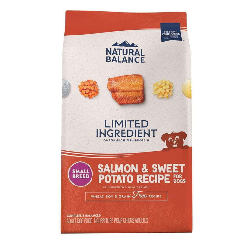 Natural Balance Limited Ingredient Small Breed Adult Grain - Free Dry Dog Food, Salmon & Sweet Potato Recipe, 4 Pound (Pack of 1) - dry dog food - 723633778053