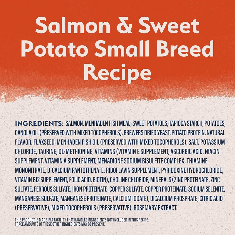 Natural Balance Limited Ingredient Small Breed Adult Grain - Free Dry Dog Food, Salmon & Sweet Potato Recipe, 4 Pound (Pack of 1) - dry dog food - 723633778053