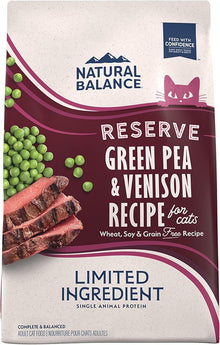 Natural balance venison green peas cat dry kibble 4lbs limited ingredient
