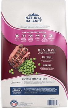 Natural balance venison green peas cat dry kibble 4lbs limited ingredient