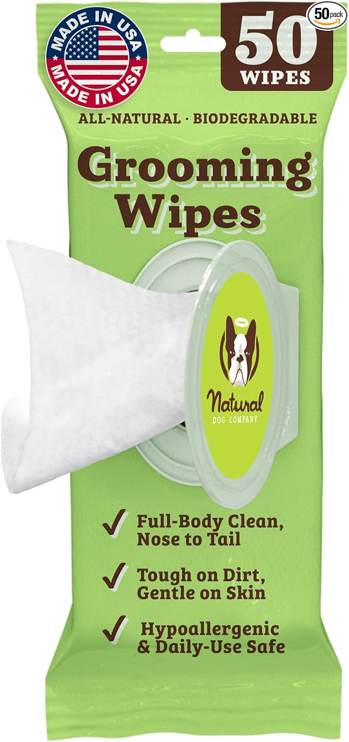Natural grooming wipes 50 count XL