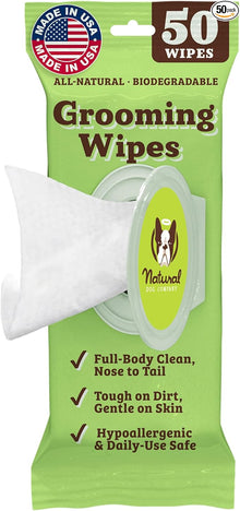 Natural grooming wipes 50 count XL