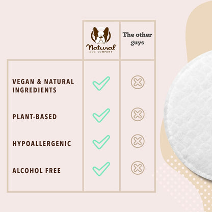 Natural grooming wipes 50 count XL