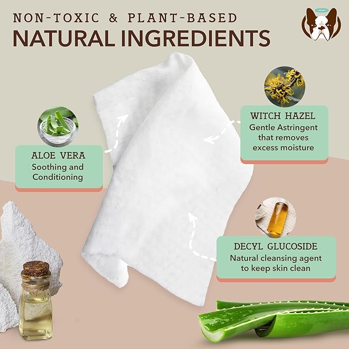 Natural grooming wipes 50 count XL
