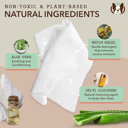 Natural grooming wipes 50 count XL
