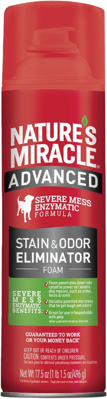 Natures miracle advanced severe mess enzymatic formula stain & odor eliminator foam 17.5oz