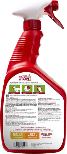 Natures miracle advanced severe mess enzymatic formula stain & odor eliminator sunny lemon scent 32oz spray bottle for cats