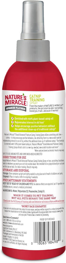 Natures miracle catnip training spray for indoor training 8oz catnip spray