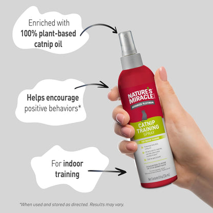 Natures miracle catnip training spray for indoor training 8oz catnip spray