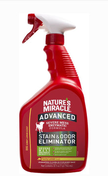 Nature's Miracle Enzymatic Formula Advanced Stain & Odor Eliminator, 32 - fl oz bottle, Sunny Lemon Scent