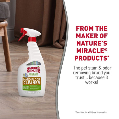 Nature's Miracle Hard Floor Cleaner, Dual - Action Stain & Odor Remover, Protects Natural Floor Finishes, 24 oz - 018065982254
