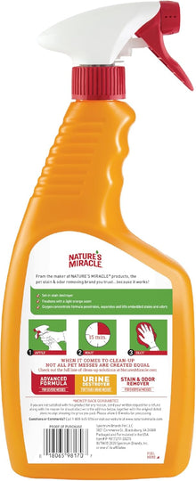 Natures miracle oxy formula set in stain destroyer 24oz feline cleaning cat spray