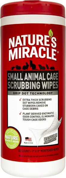 Natures miracle small animal cage scrubbing wipes 30 count