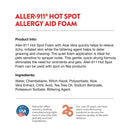 NaturVet Aller - 911 Hot Spot Allergy Aid Foam Pet Supplement Plus Aloe Vera – Helps to Relieve Irritated, Itchy Skin for Cats, Dogs – Helps Deter Gnawing, Chewing – Quick Drying – 8 Oz. - 797801048040