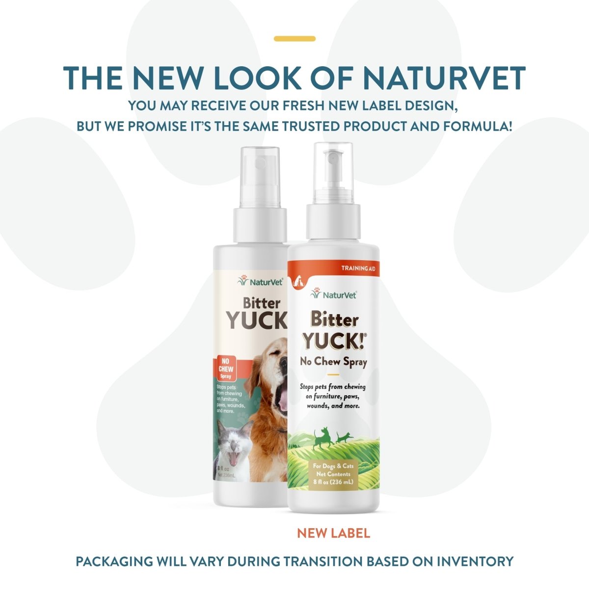 NaturVet Bitter Yuck! No Chew Spray for Dogs, Cats, and Horses Pet Training Spray, Liquid, Made in The USA, 8 Ounce - 797801090001